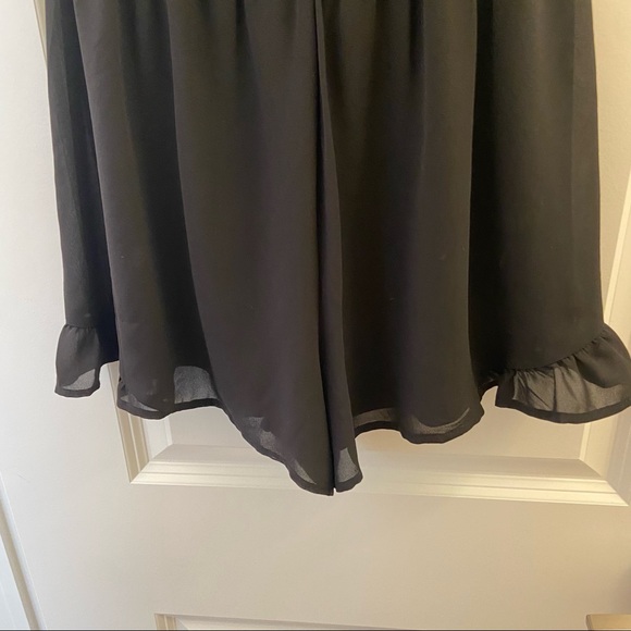 Astr chiffon black ruffle romper - Picture 2 of 7